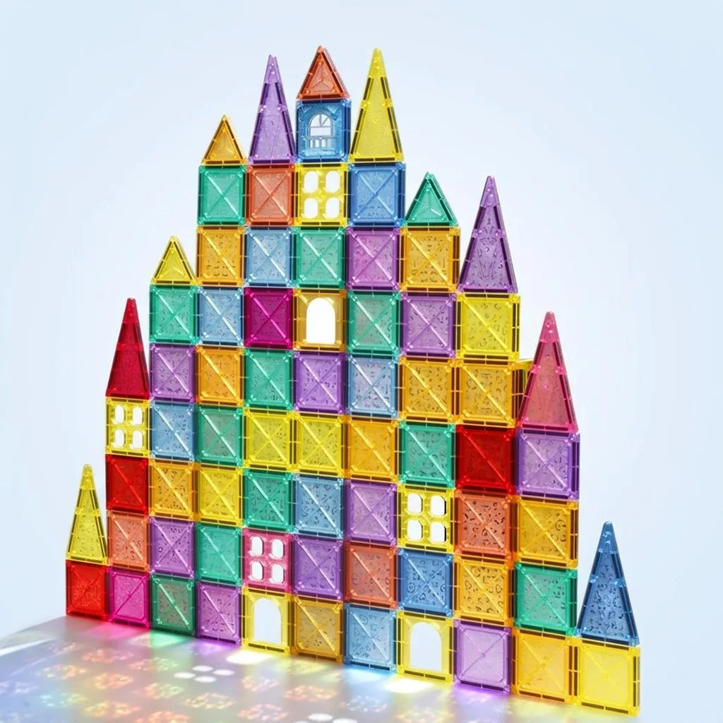 Magnetic building tiles