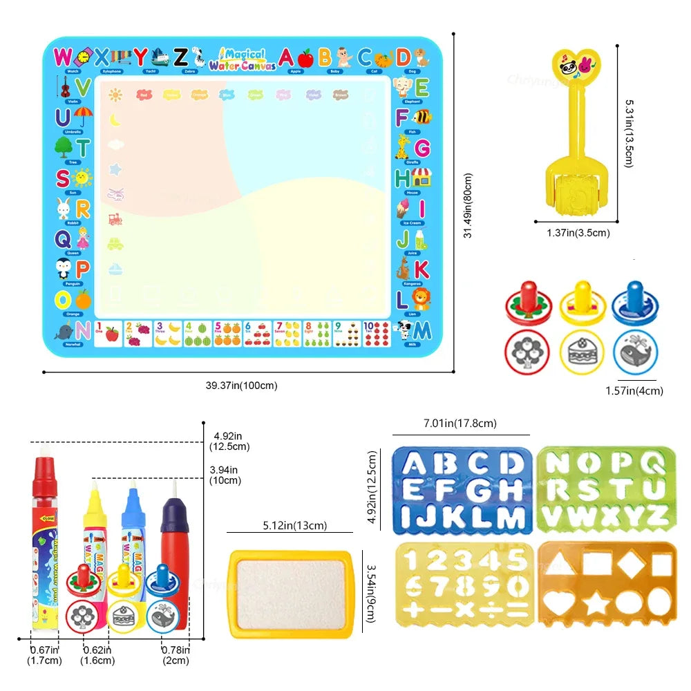 Aqua water drawing mat