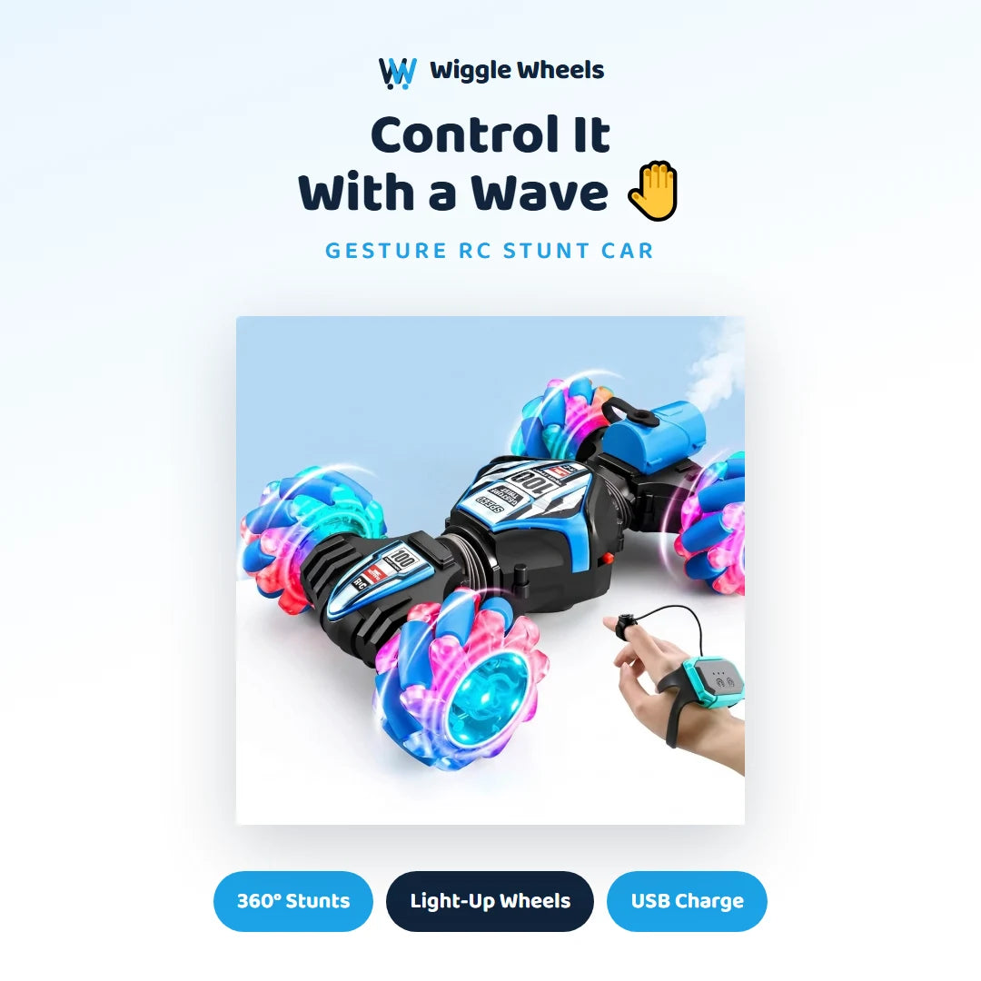 Wiggle Wheels Gesture Stunt Car
