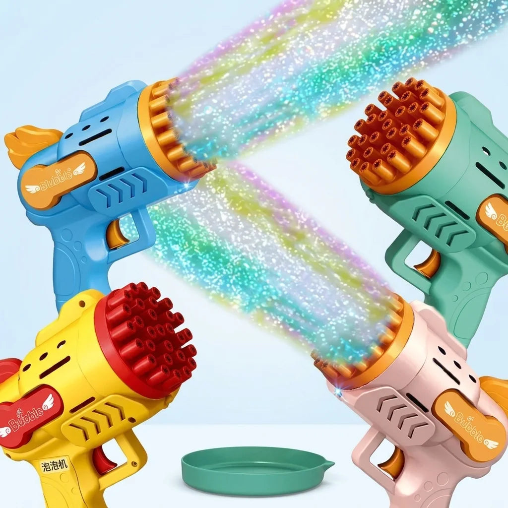 Light-up bubble gun