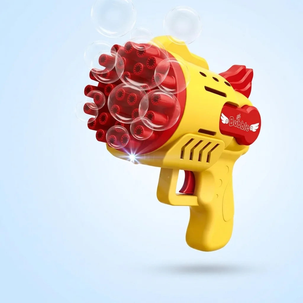 Light-up bubble gun